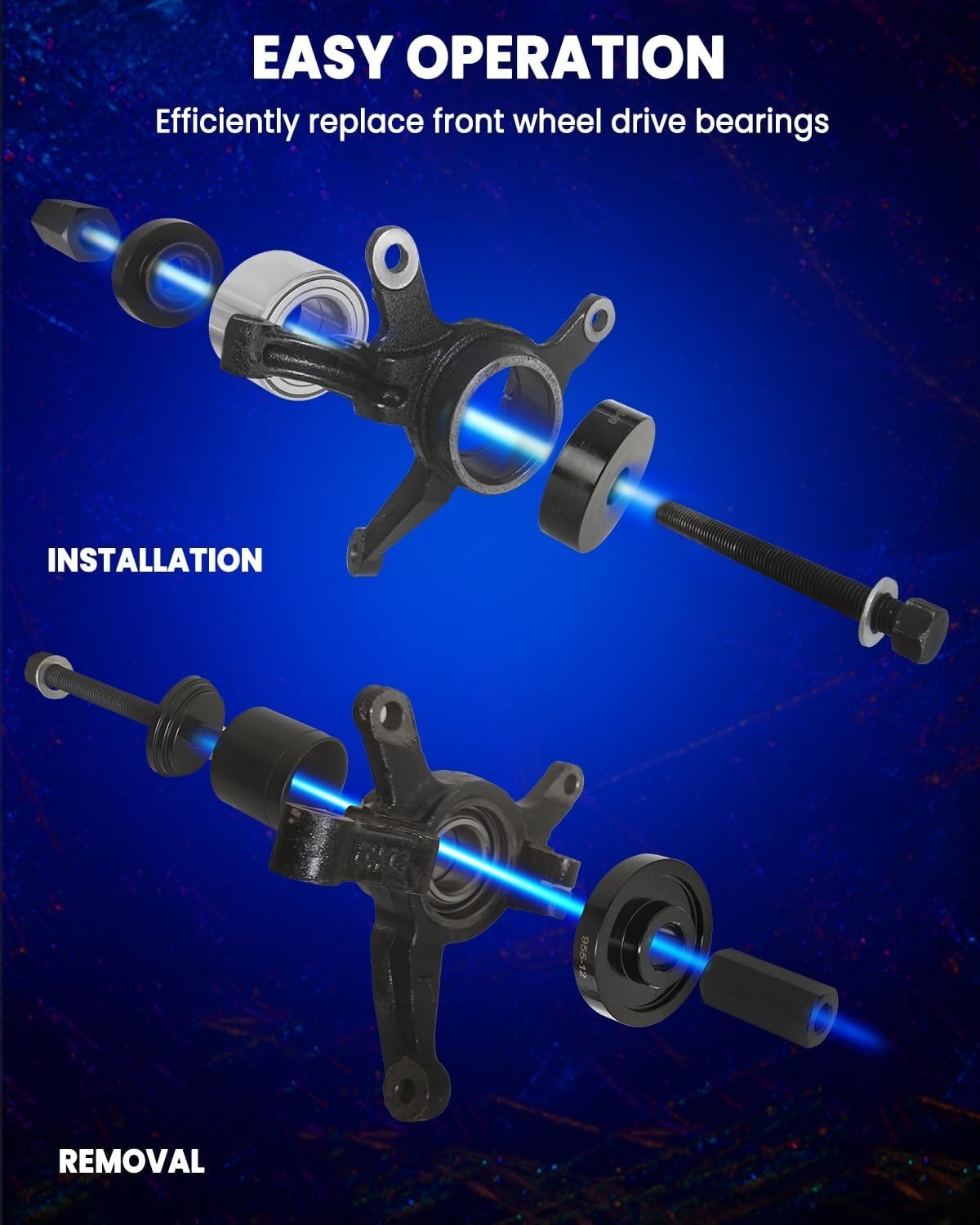Wheel Bearing Press Kit Front Wheel Drive Removal Installation Tool Set