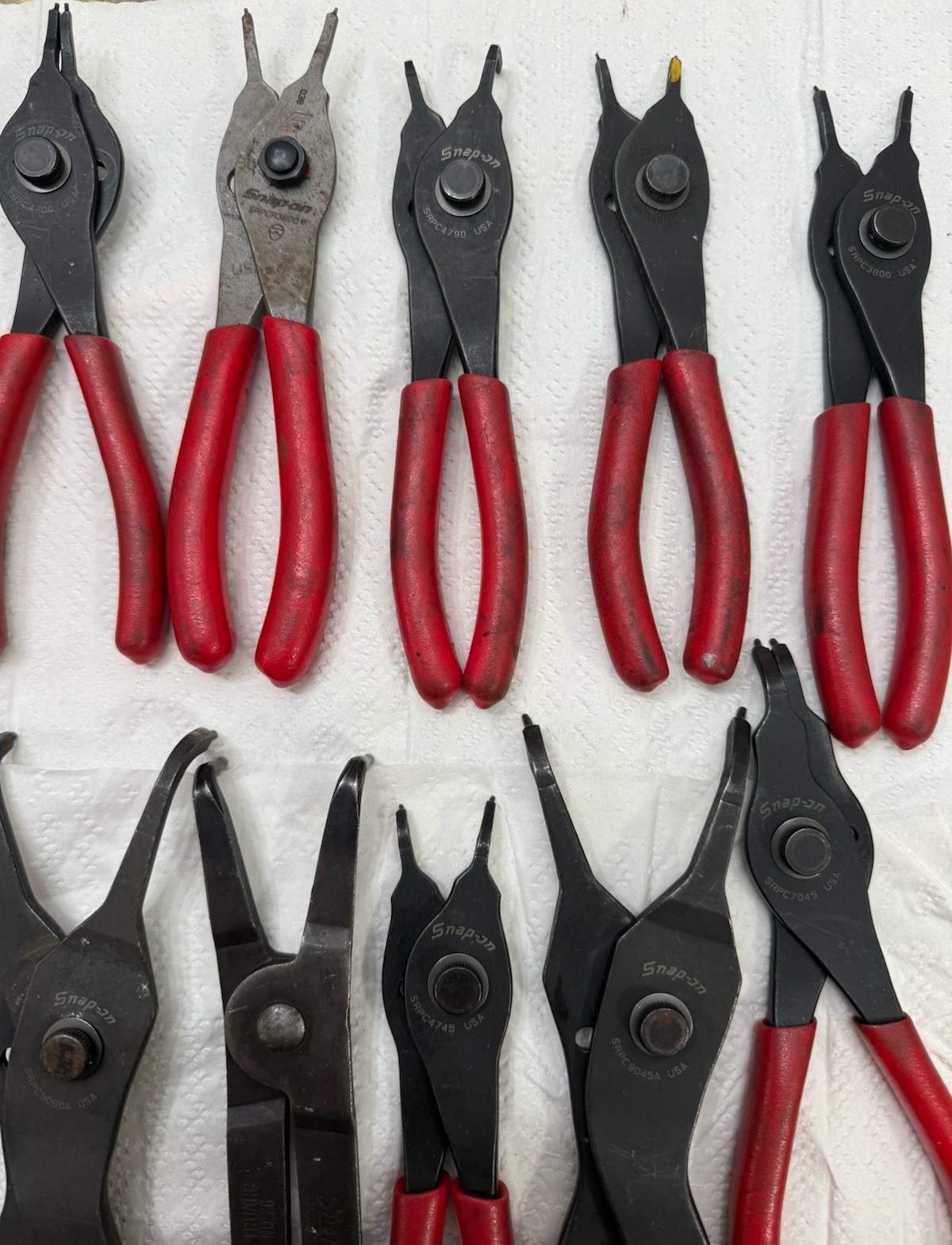 16 Snap On Snap Ring Pliers All Different Sizes Please See Pictures Adjustable