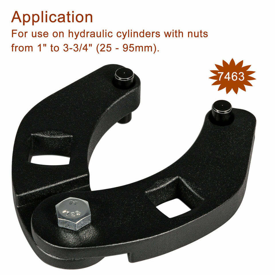 Steel 7463 Small Adjustable Gland Nut Wrench Repair Tool for Hydraulic Cylinders