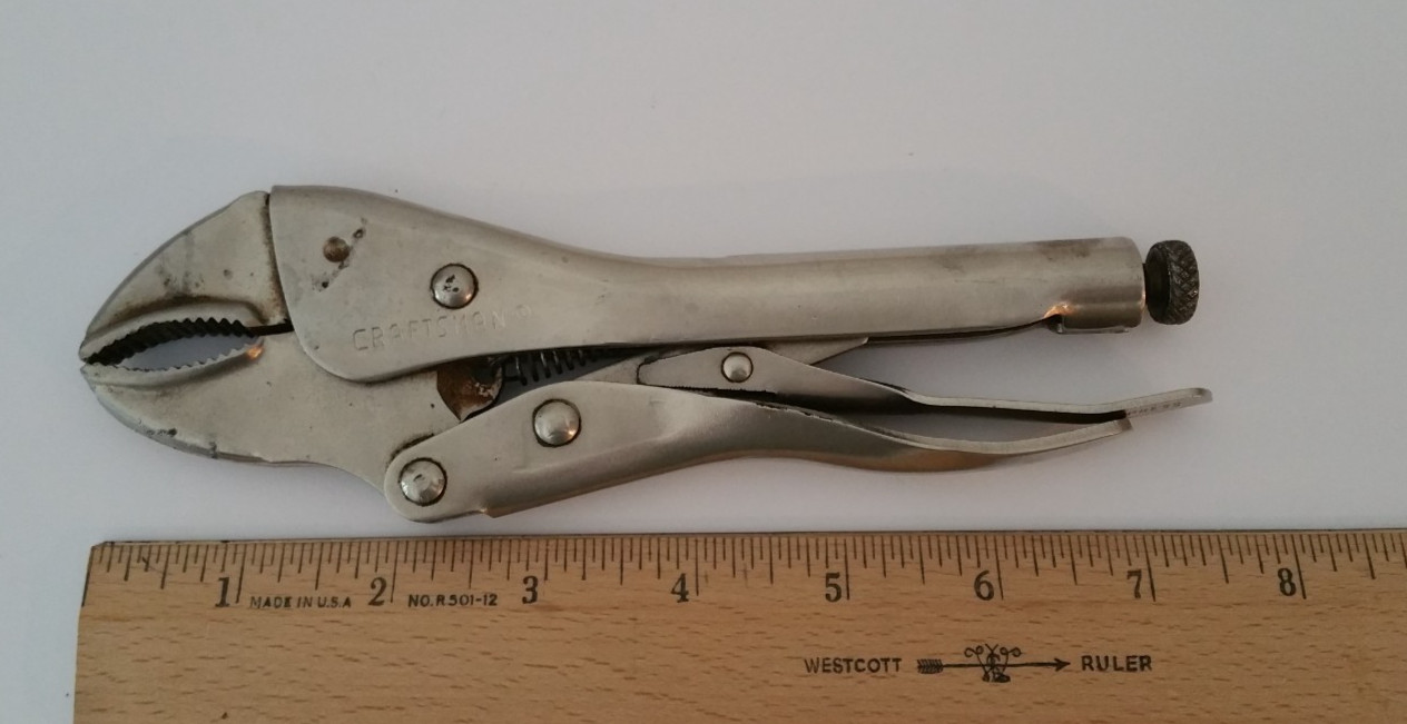 Vintage Craftsman 7.5″ Locking Pliers Vice Grip Curved Jaw USA K235