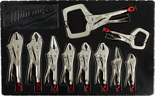 MILWAUKEE 48-22-3690 10-Piece Torque Lock Curved Jaw Pliers Kit
