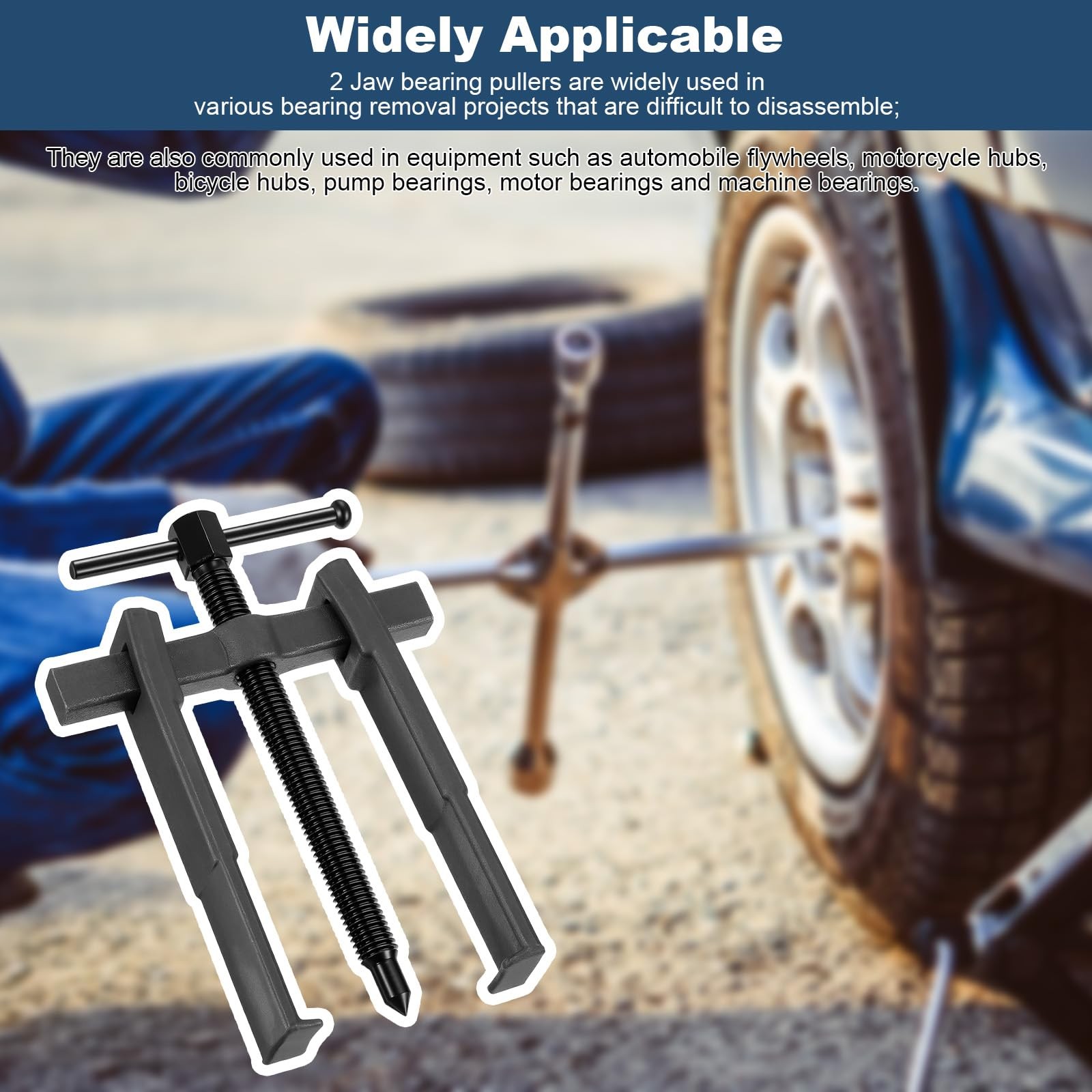 PercyEffie 4 Pcs 2Jaw Gear Puller Set Jaw Bearing 3» 4» 6» 8»