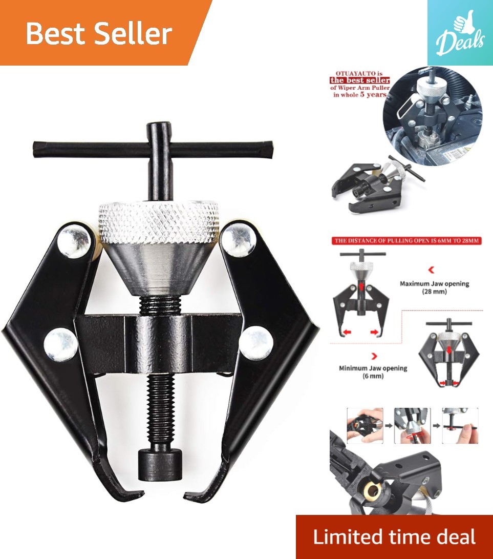 Metallic Finish Battery Terminal and Wiper Arm Puller Tool – Safe & Easy Removal