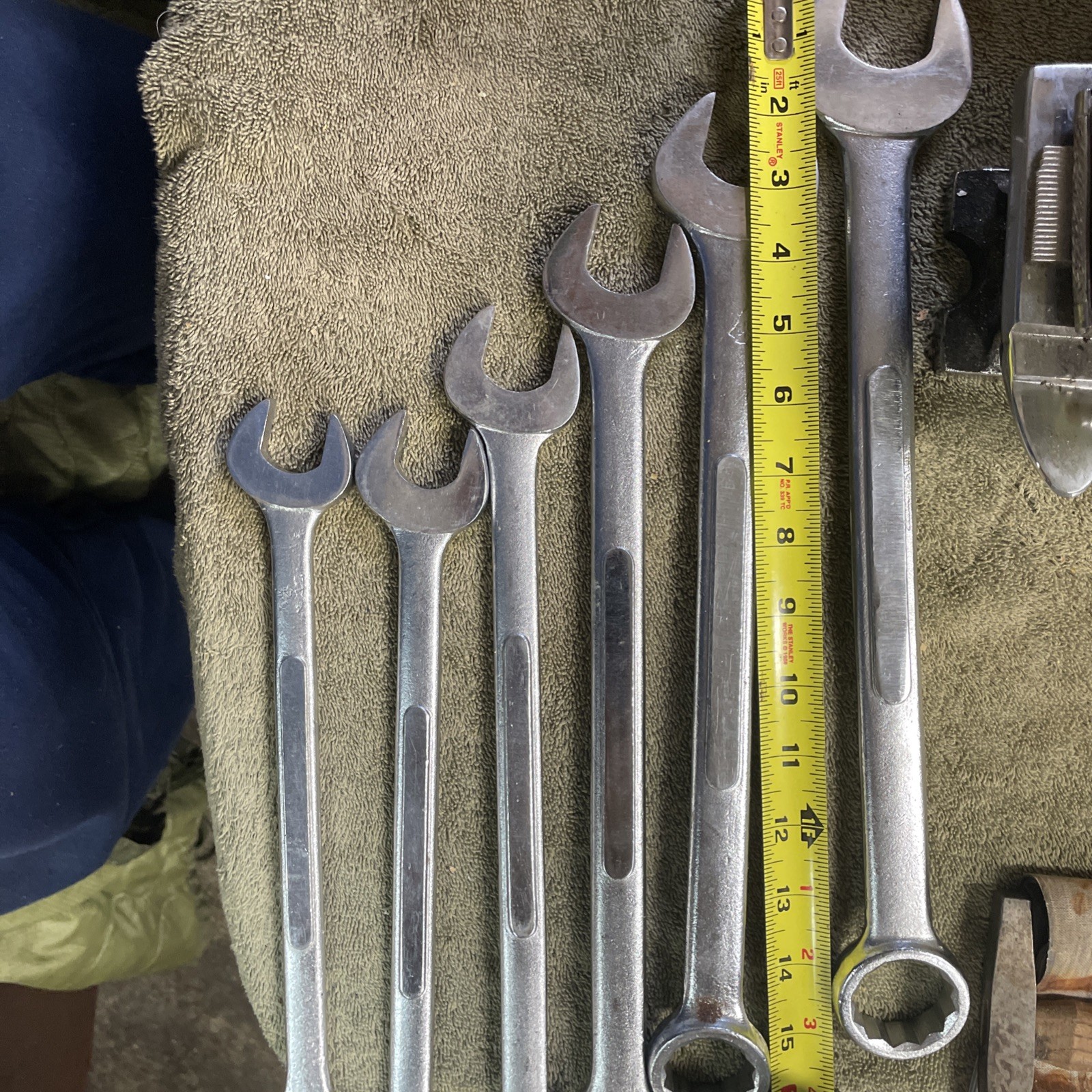 GEDORE Large Combination Wrench Lot. 1 1/14, 1 1/8, 1 1/16, 1, 15/16, And 7/8