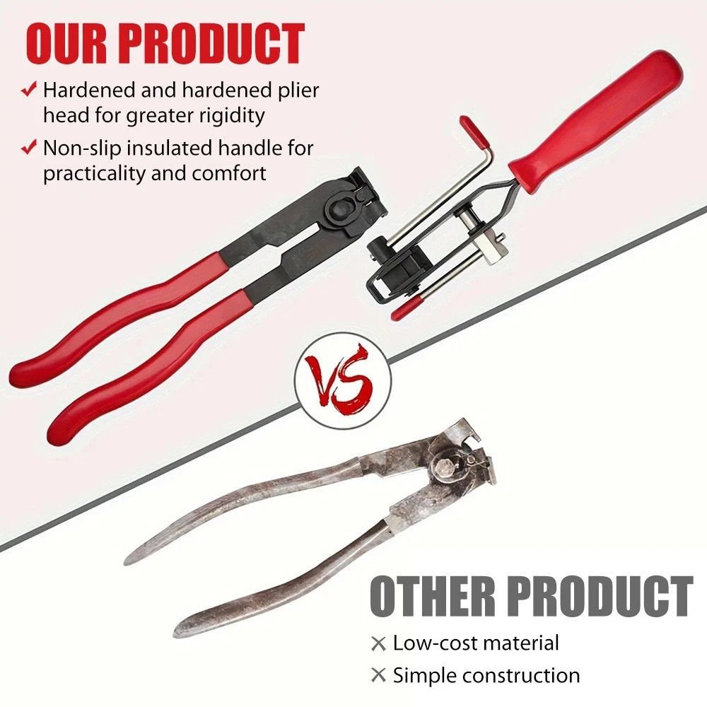 Hose Clamp Clip Remover Pliers Wire Long Reach Kit Fuel Oil Water Hose Tool USA