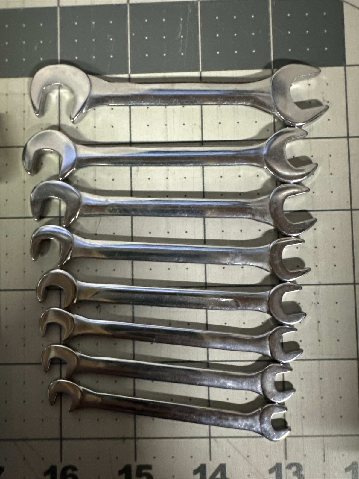 Sears Craftsman 8pc SAE 9-4306 Open End Ignition Wrench Set USA Vintage