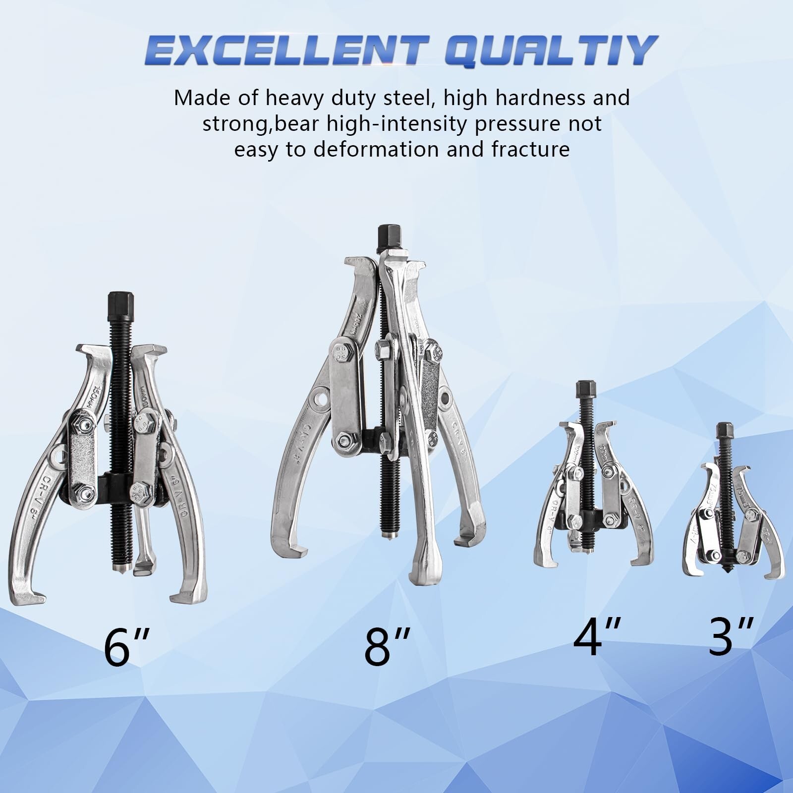 Gear Puller Set 3″ 4″ 6″ 8″ 2 and 3 Jaw Hub Puller Bearing Separator Suitable…