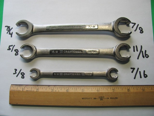 Craftsman USA SAE Flare Nut/Line Wrench Set