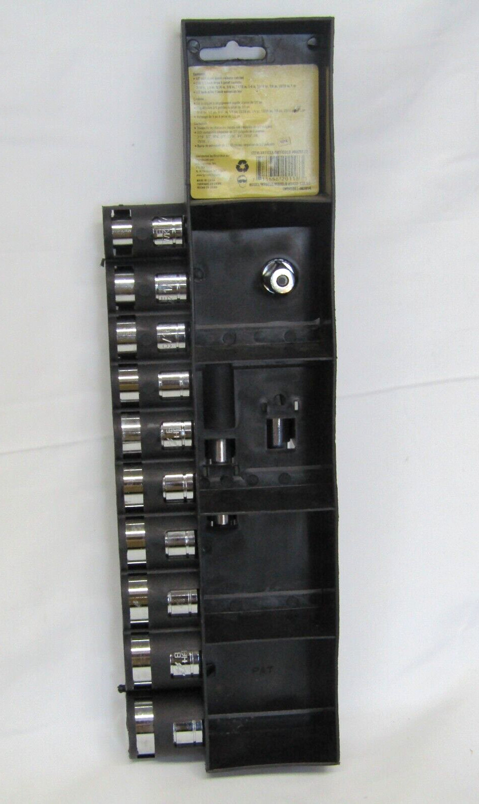 Blue Hawk 1/2 Drive 6 Point SAE 12-pc Socket Set Chrome Plated 0420122