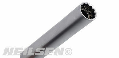 Neilsen 16MM Spark Plug Socket Tube Magnetic 5/8″ AF Extra Long 12 Point Bi-Hex
