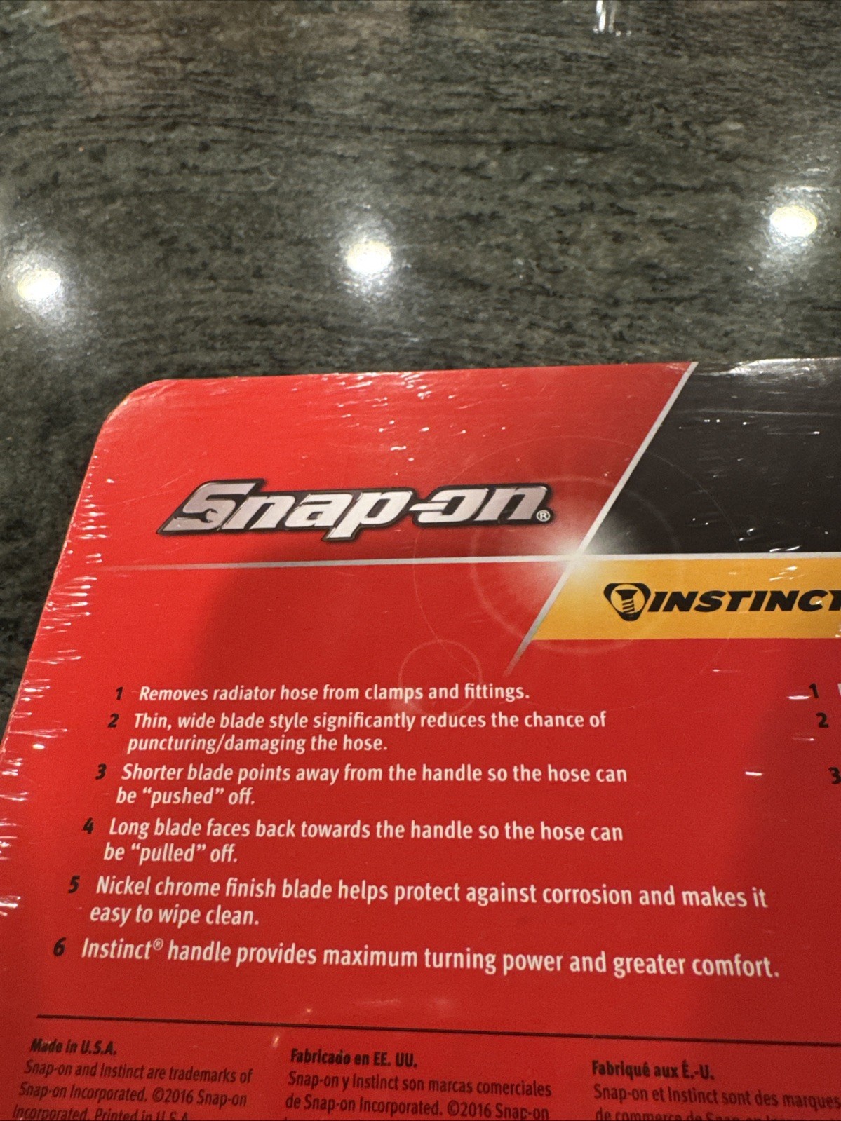 Snap-on sga102br red soft grip wide tip radiator hose pick set sealed new
