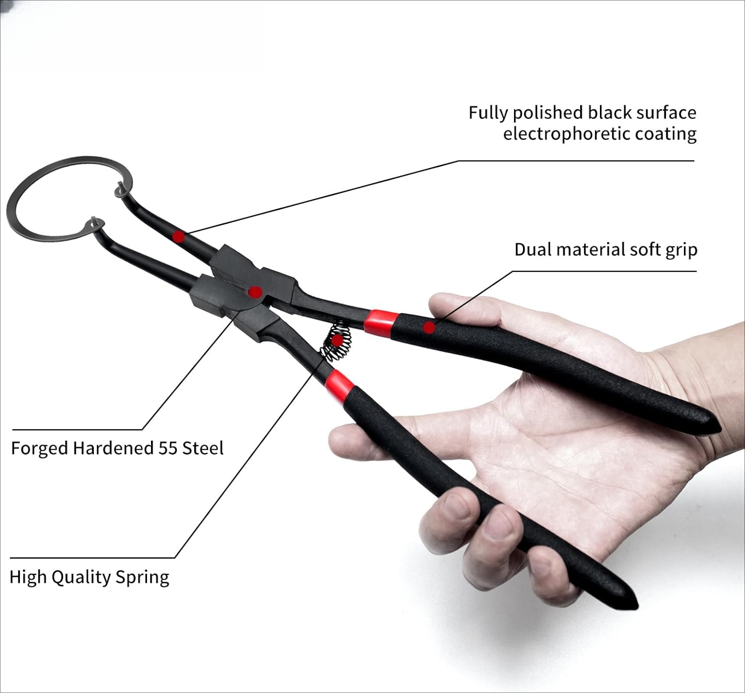 Heavy Duty Circlip Plier Set, 4PCS – 13 Inch Inside/Outside Circlip Plier Kit