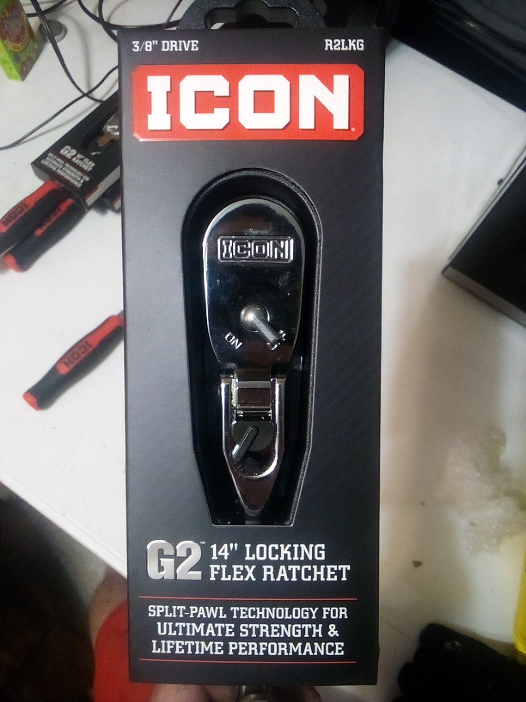 ICON G2 SERIES 3/8″ DR 14″ FLEX RATCHET SPLIT-PAWL 80T NEW RELEASE R2LKG. NEW