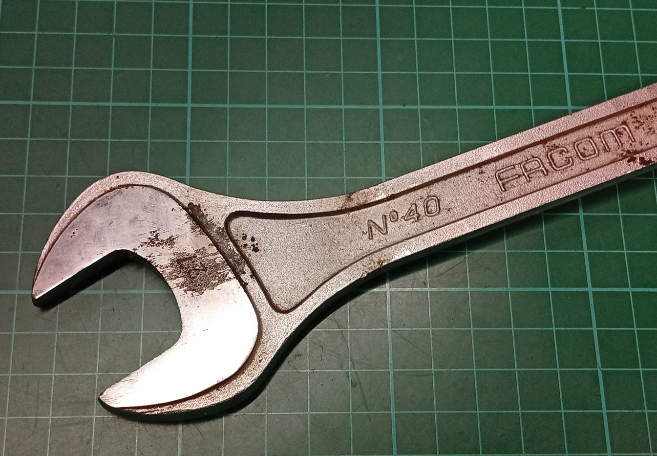 Vintage Facom Vanachrome No40, 27mm Combination Spanner, Made In France