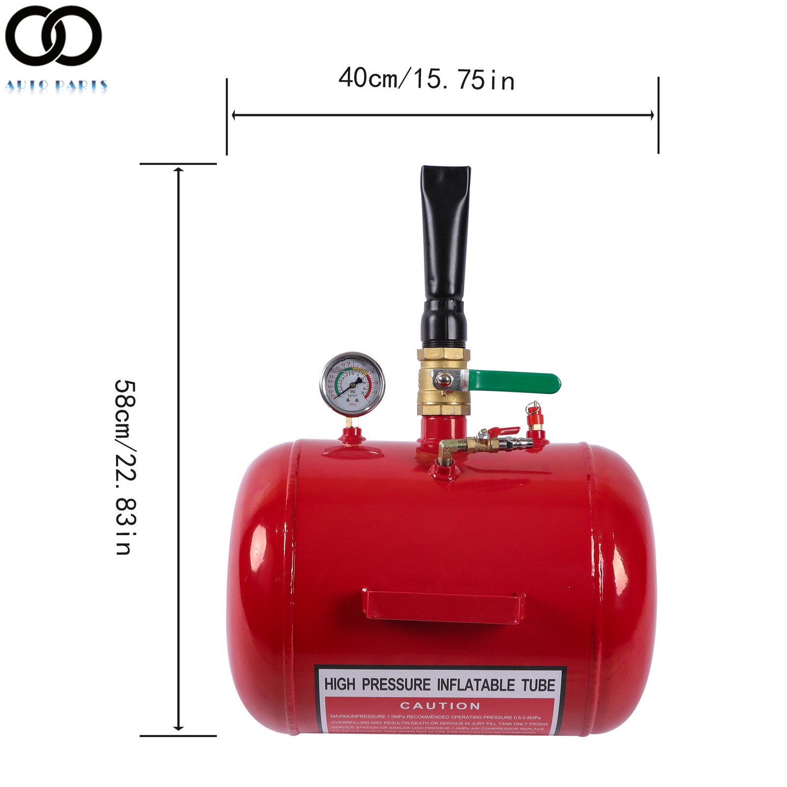 Red 7.5 Gallon Air Tire Bead Seater Blaster Tool Seating Inflator For Truck ATV