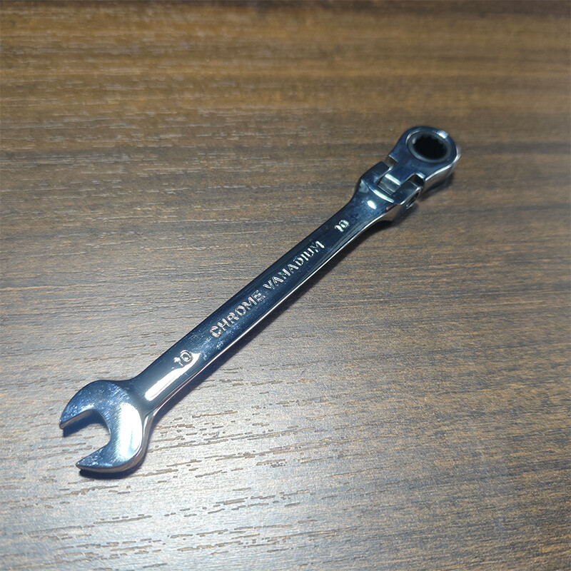 10mm Metric Flexible Head Ratcheting Wrench Spanner Tool Metric Flex Head