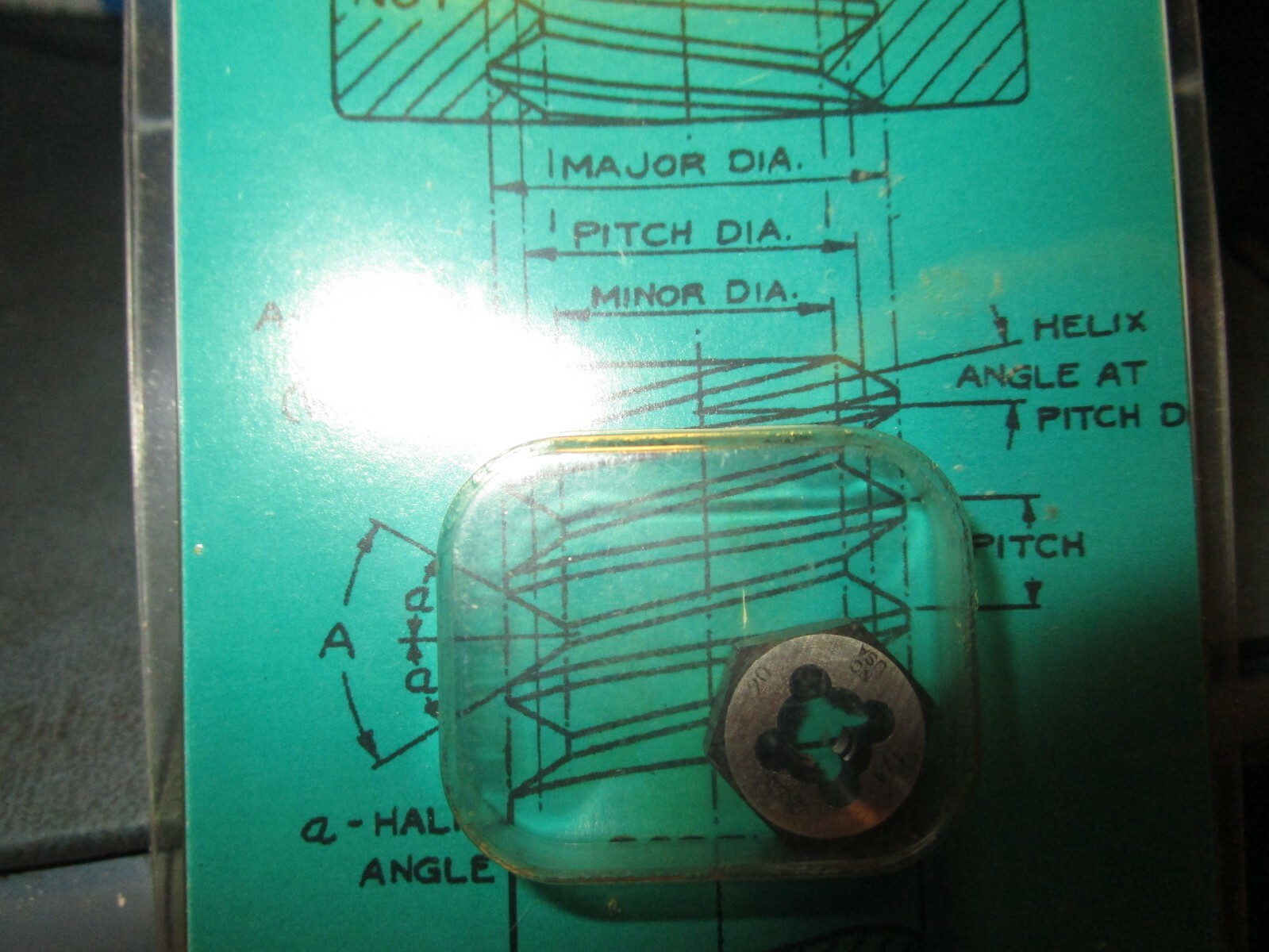 1/4-20NC Hexagon Rethreading Carbon Steel Die