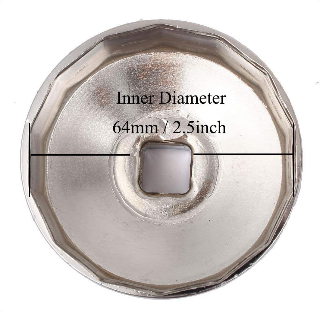 64mm Cap-Type Oil Filter Wrench – Perfect Fit for Cartridge and Spin-Off Filters