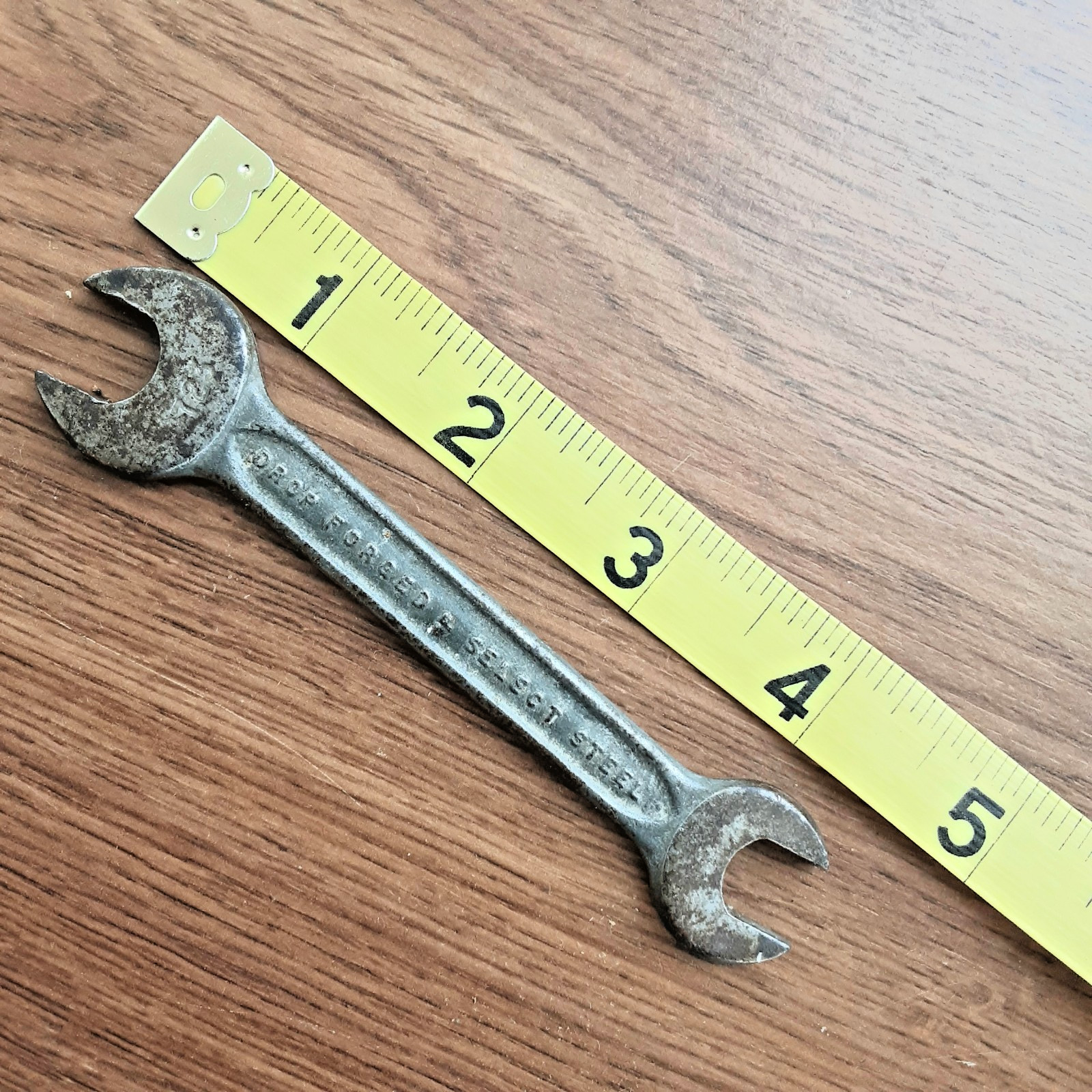 Vintage Small 3/8” x 7/16” Open-end Wrench, Forged Steel, Made In USA