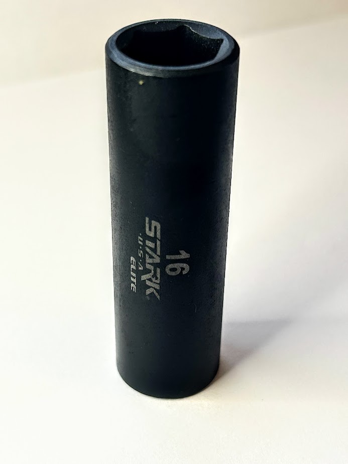 STARK 16 mm x 1/2″ Deep Impact Socket – 6 Point – Free USA Shipping