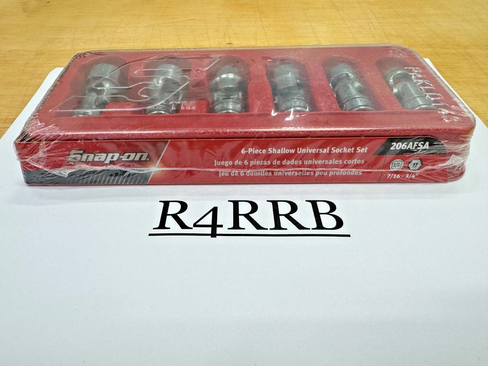 Snap-on Tools USA NEW 6 Piece 3/8″ Drive SAE 6 Point SWIVEL Socket Set 206AFSA
