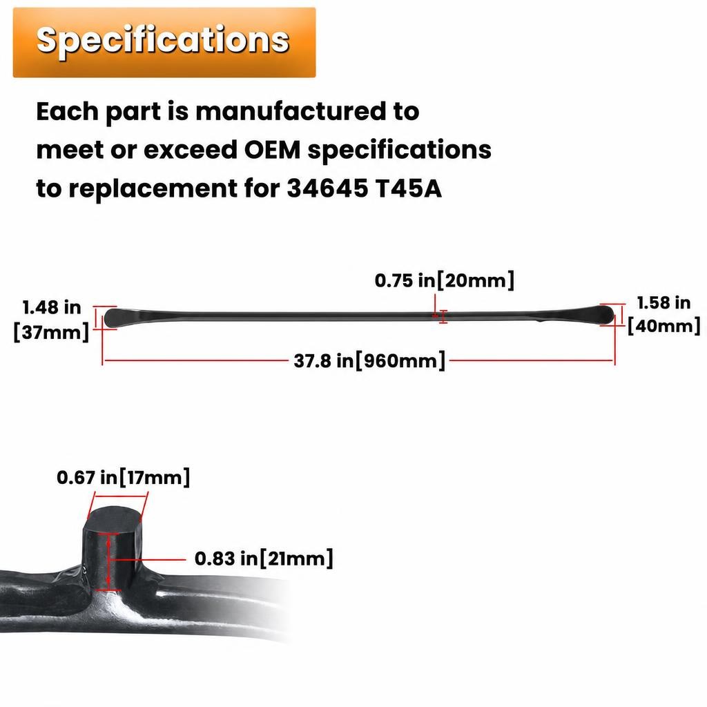 2-Pack 37 inch Tire Mount and Demount Iron Tubeless Tire Removal Tool in Black