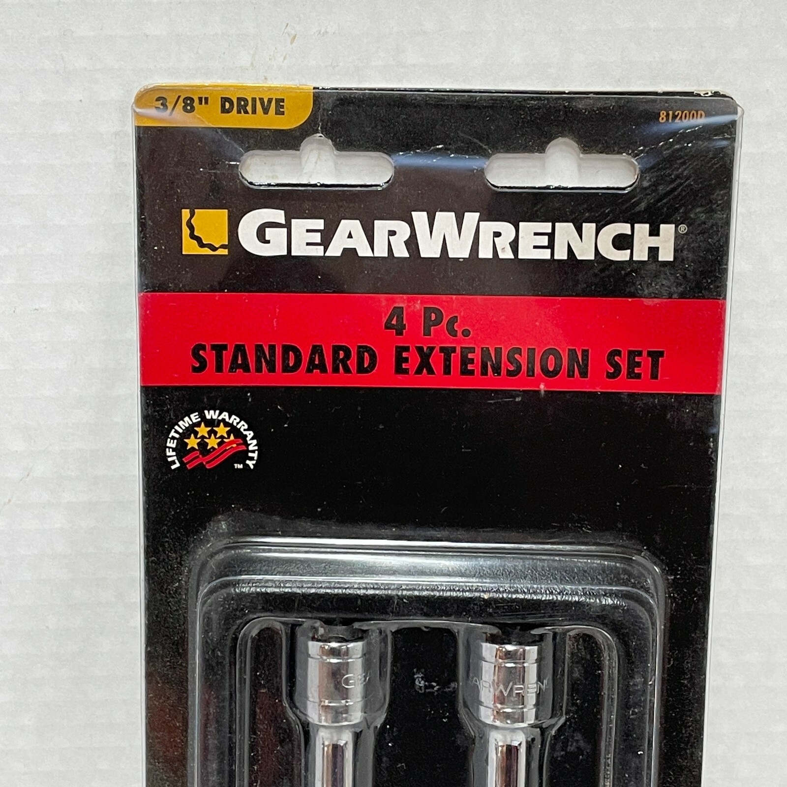 GearWrench 81200D – 4 Piece Standard Extension Set, 3/8″ Drive