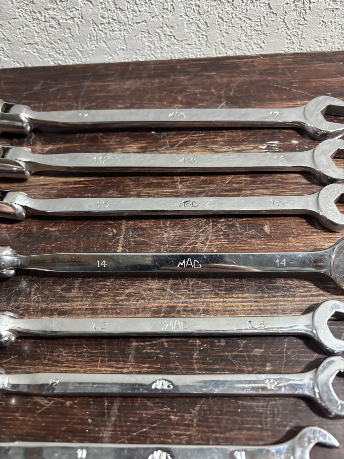 MAC 9pc Metric Combination Flex Head Socket End Wrench Set 9mm- 17mm.