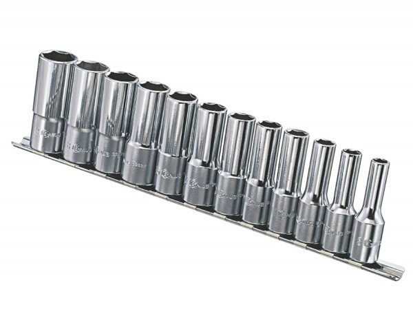 12 pcs 3/8″Dr. Six-Point Metric Deep Hand Socket Set GD-312M with Socket Holder