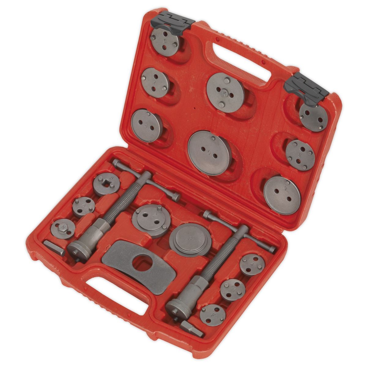 Sealey Brake Piston Wind Back Tool Kit 21pc Left Right Handed Caliper Rewind