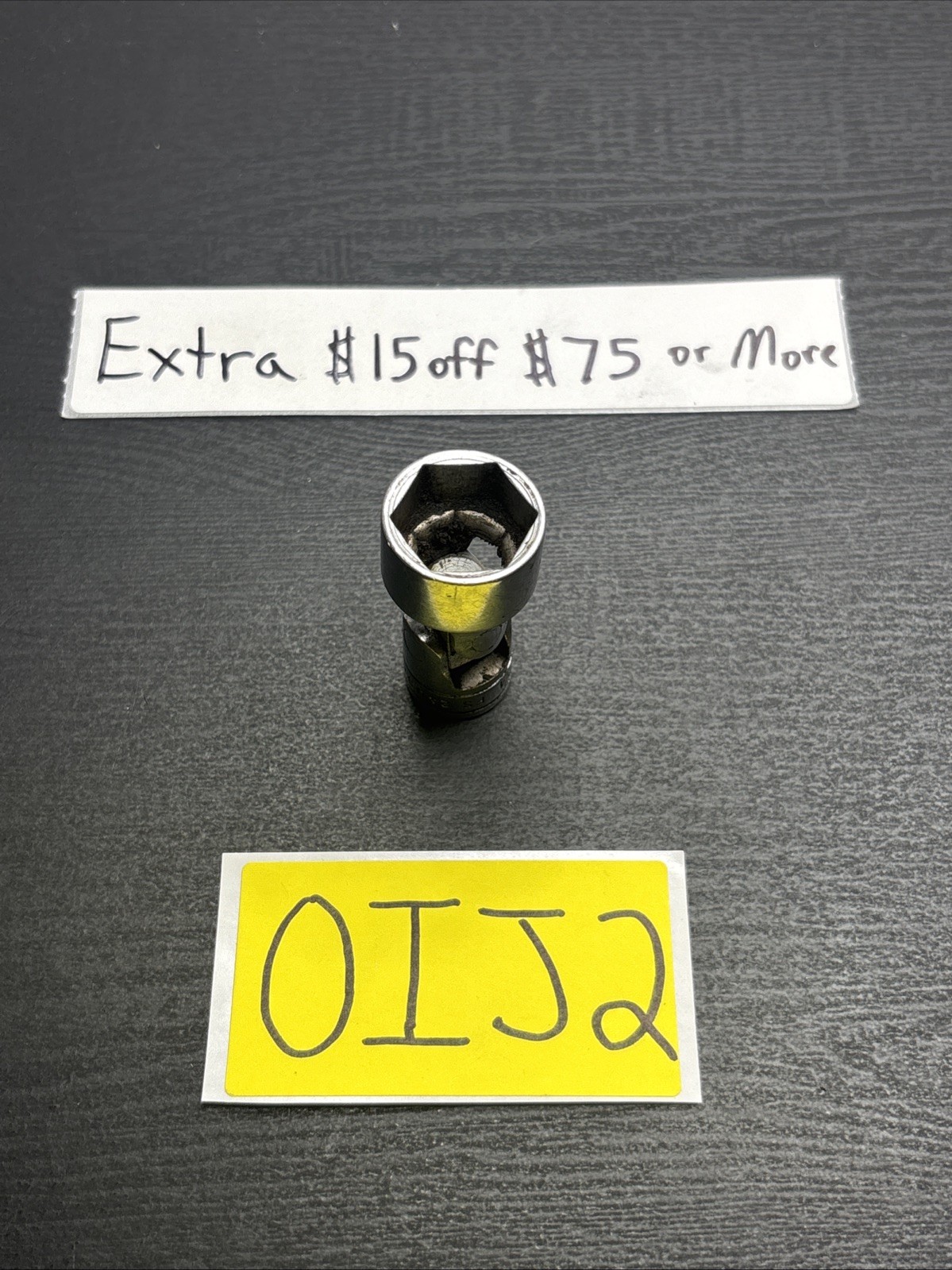 Snap-on Tools FS24 – 3/8″ Drive SAE 3/4″ 6 Point Universal Swivel Socket USA