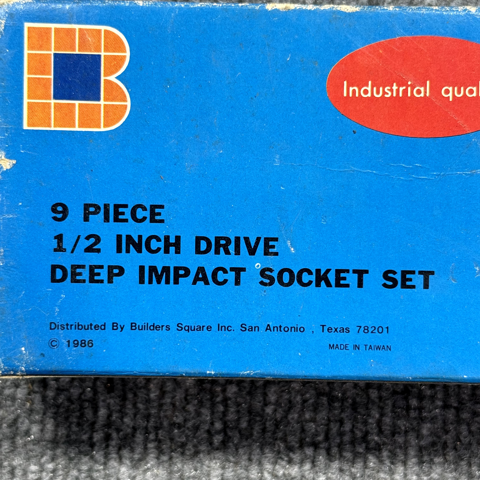 9-Piece 1/2″ Drive Deep Impact Socket Set Made In Taiwan Industrial Quality NEW