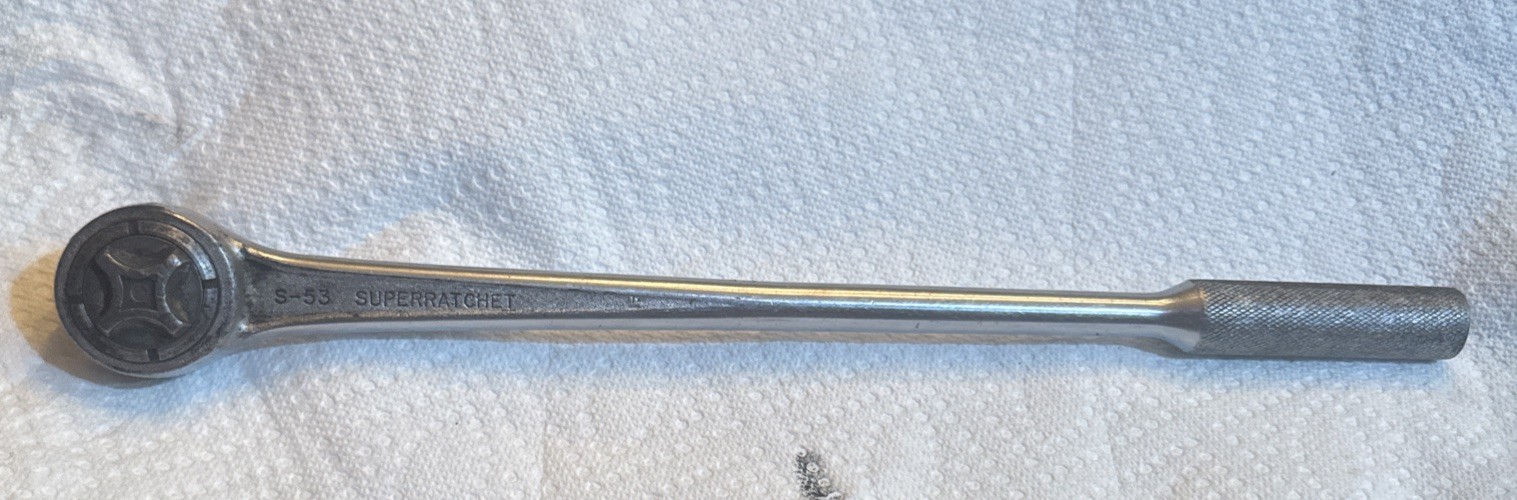 Vintage J.H. Williams S-53 Superratchet 1/2″ Drive Super Ratchet USA 15″ Long
