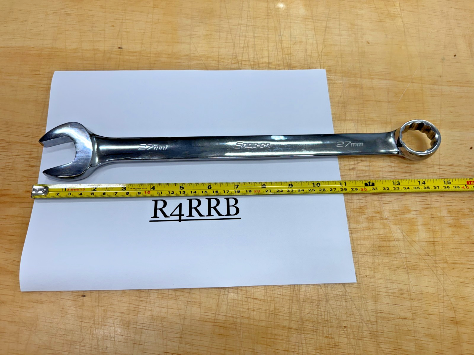 Snap-On Tools USA NEW 27mm Metric Standard 12 Point Chrome Combo Wrench OEXM270B