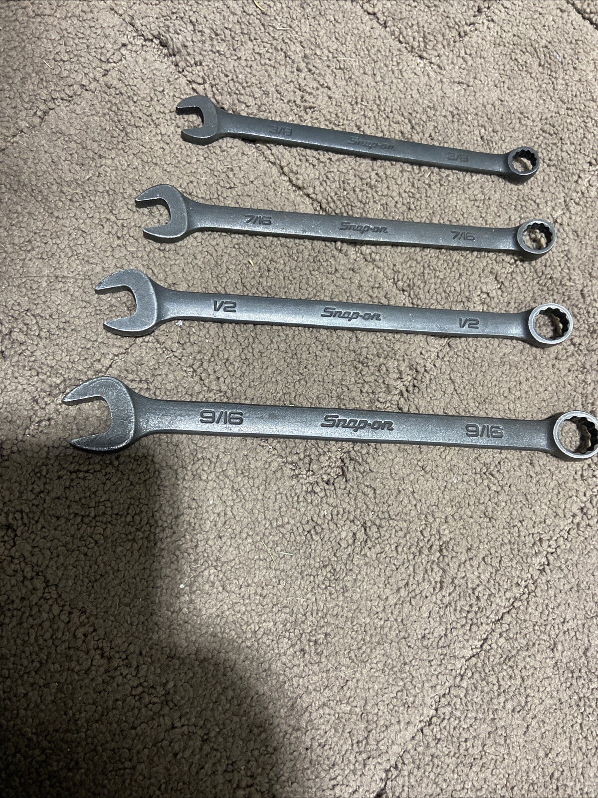 Brand New Snap on Industrial Finish 4-Wrenches 3/8, 7/16, 1/2, And 9/16