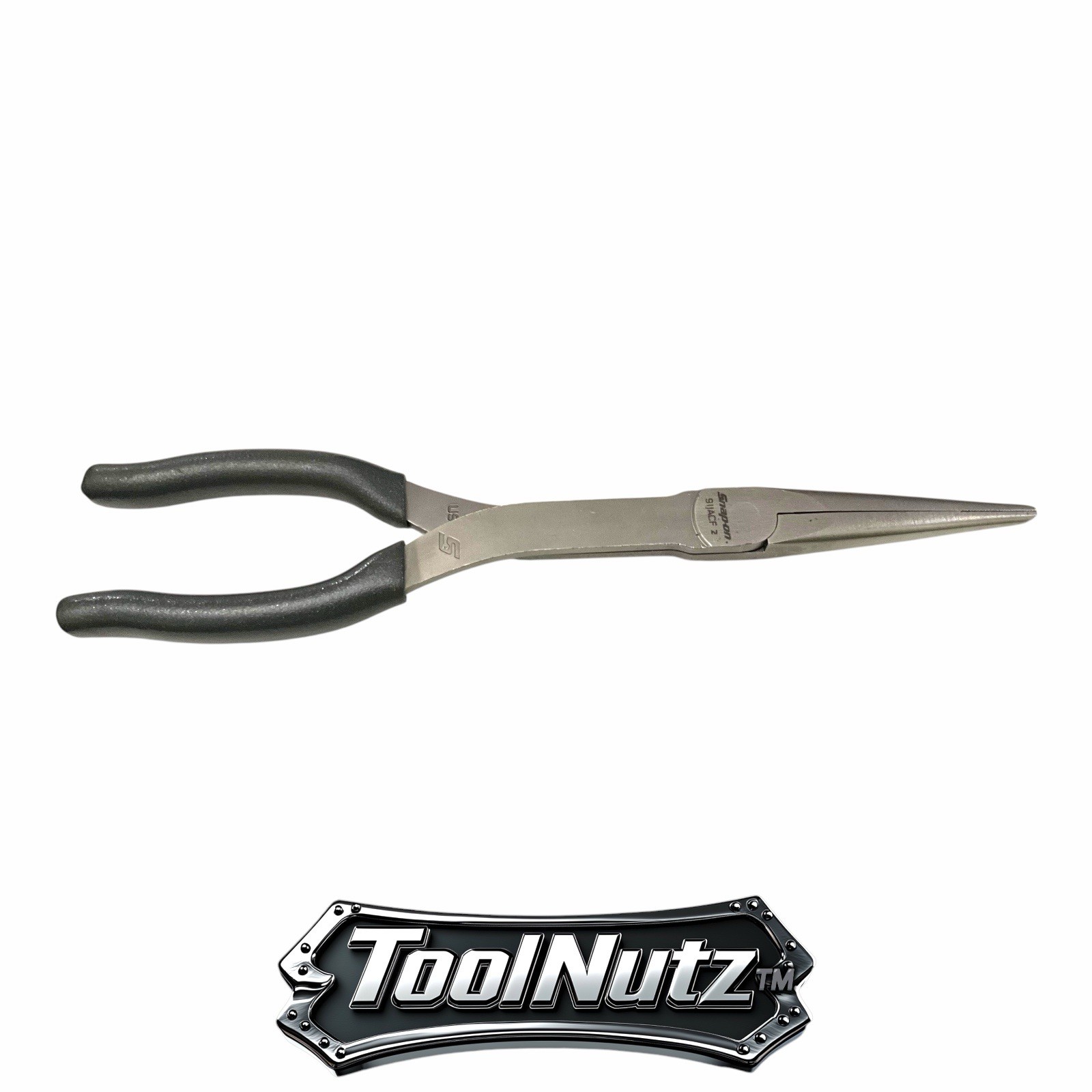 Snap-on Tools NEW 911ACFDT 11″in. GRAY Soft Grip Rounded Jaw Needle Nose Pliers