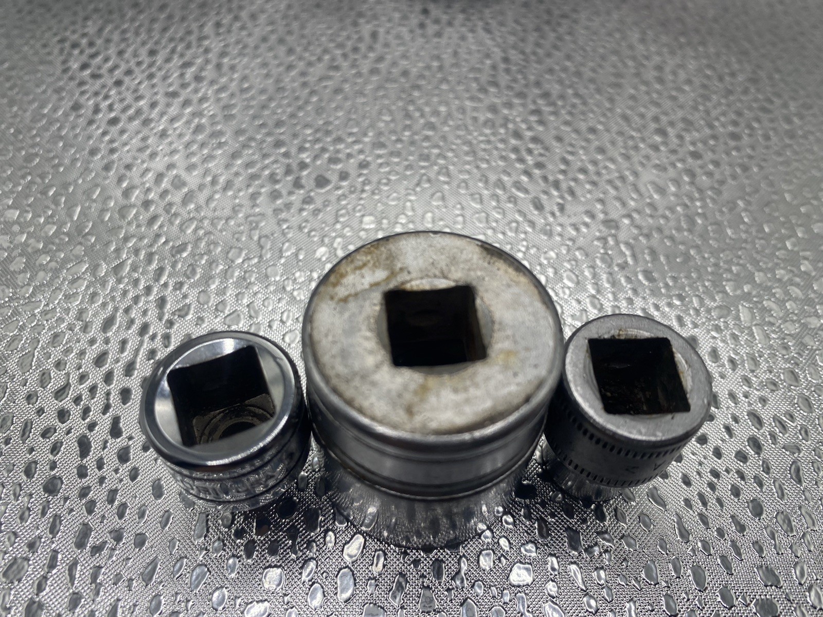 Bundle Lot of 3 Snap-On 3/8 Drive FS081 1/4″ Shallow Socket 9 FSM91 FS281 7/8