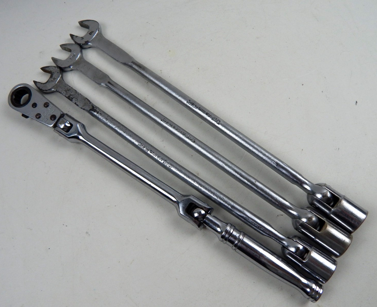 Snap‑On WAM‑18FL 18mm Flex Alignment Ratchet & OH Wrenches 3/4″ 13/16″ 7/8″