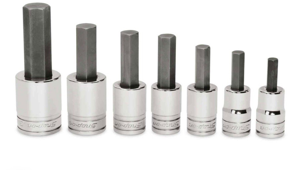 Snap-on 7 pc 1/2″ Drive SAE Hex Bit Standard Socket Driver Set (5/16-3/4″)