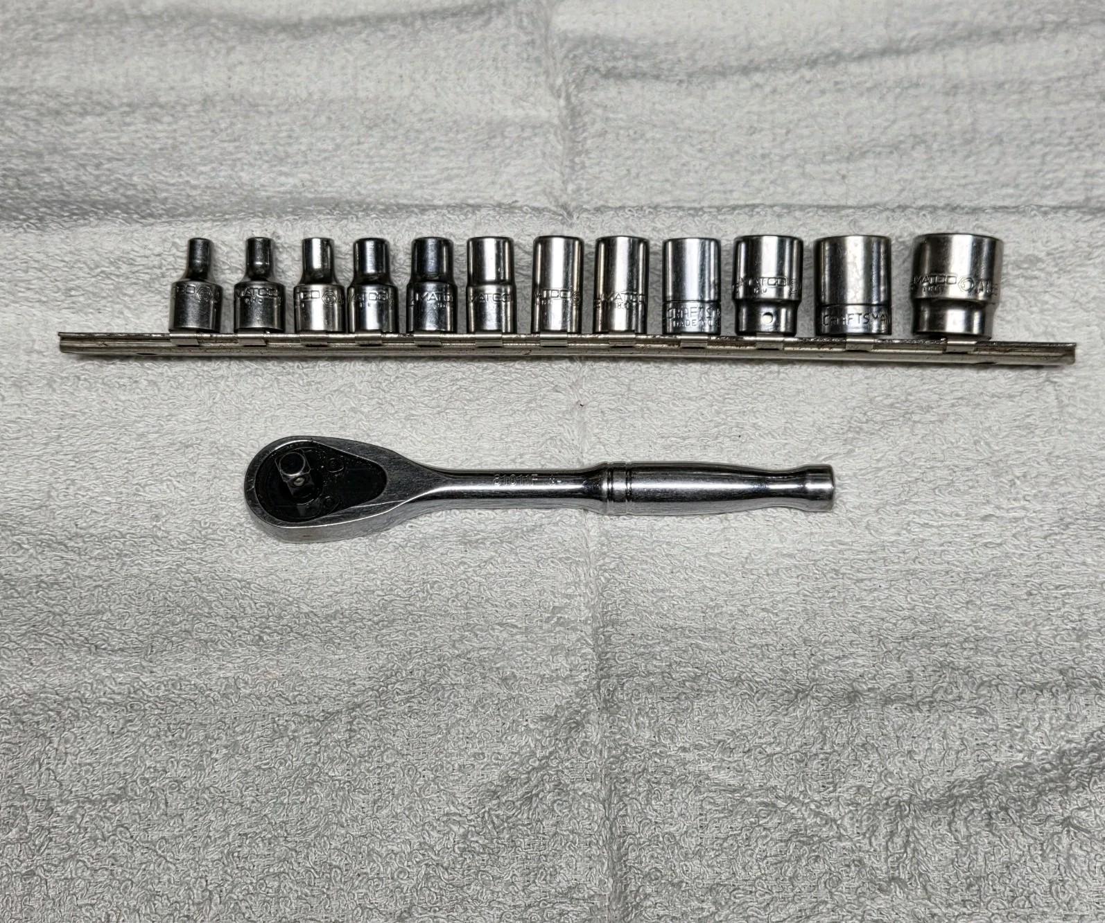 Matco Silver Eagle USA ¼» Drive Socket Set Gearwrench 84 Tooth Ratchet 81011F