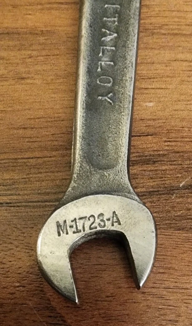 Billings USA M-1723-A Open End Wrench 3/8″ & 7/16″ Military (USN Owners Mark)