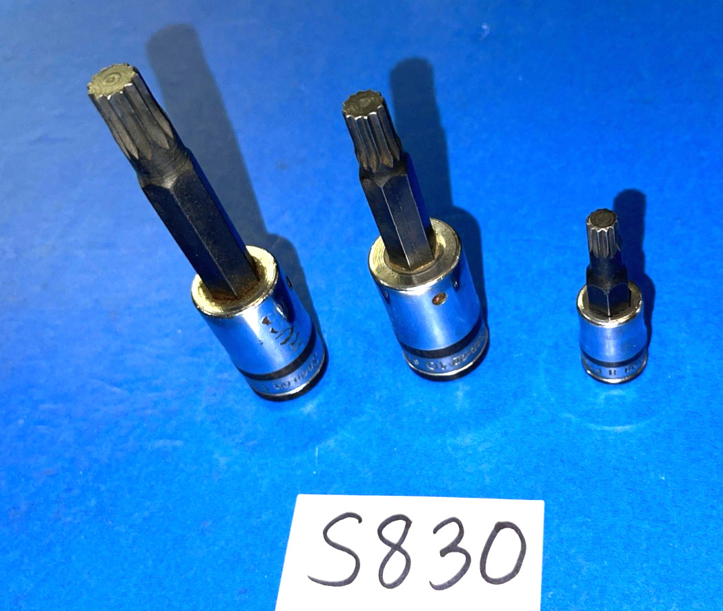 SNAP-ON TOOLS 3 PIECE METRIC TRIPLE SQUARE SOCKET DRIVERS 8MM, 10MM, 12MM