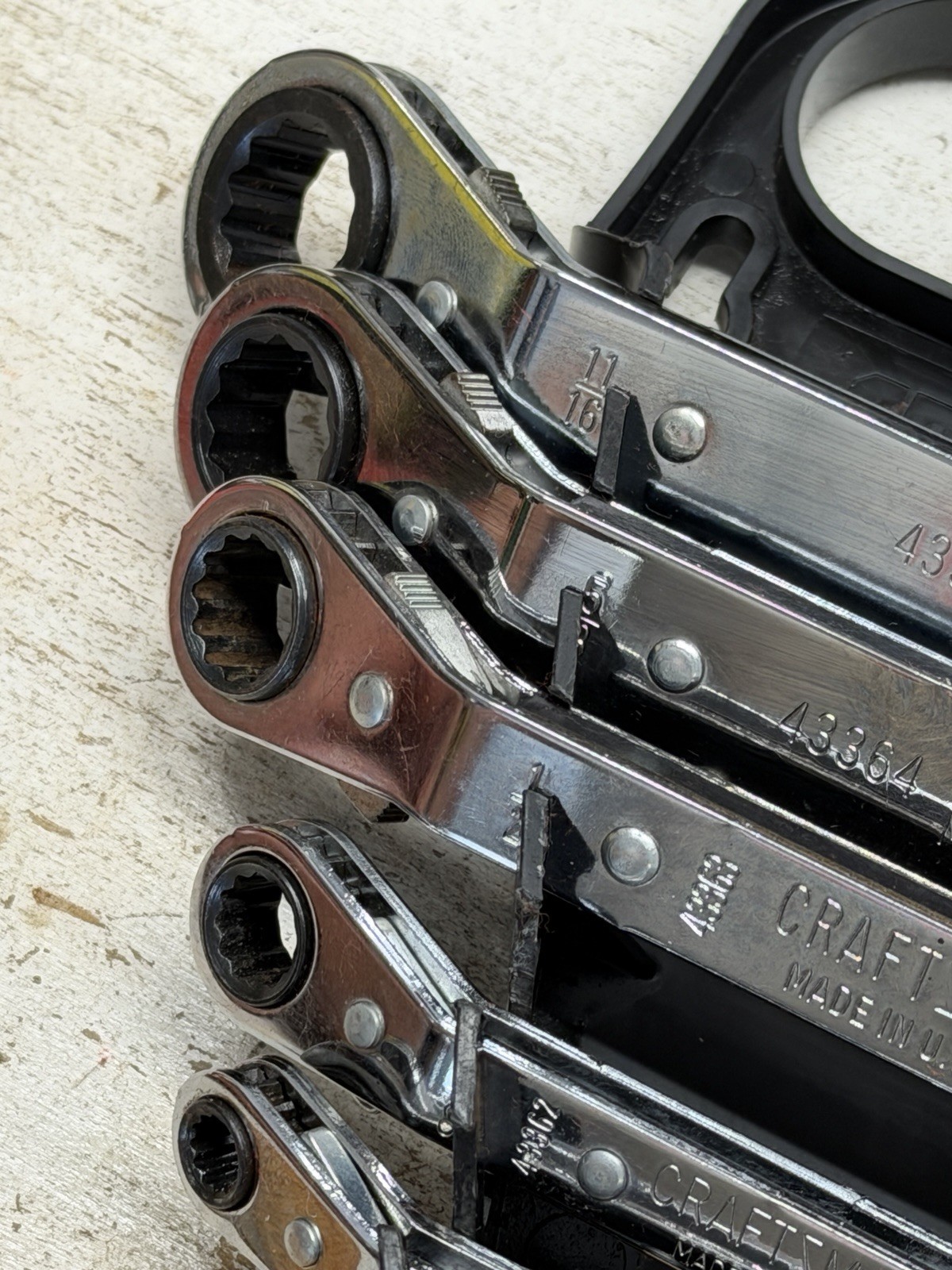 Craftsman 5Pc SAE Double Offset Ratcheting Wrench Set 1/4-7/8 USA 🇺🇸 Like New