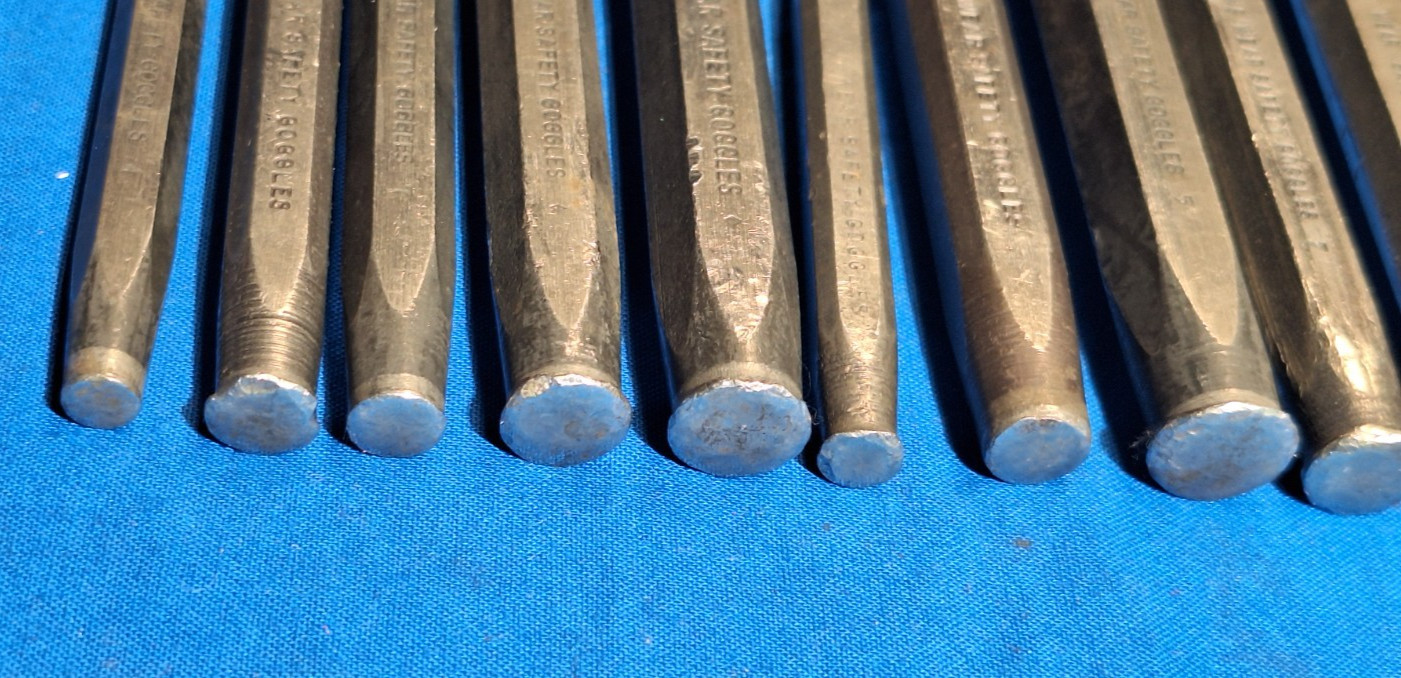 Snap-On 12 piece punch and chisel set PPC820A PPC110A PPC208A PPC108A PPC816A