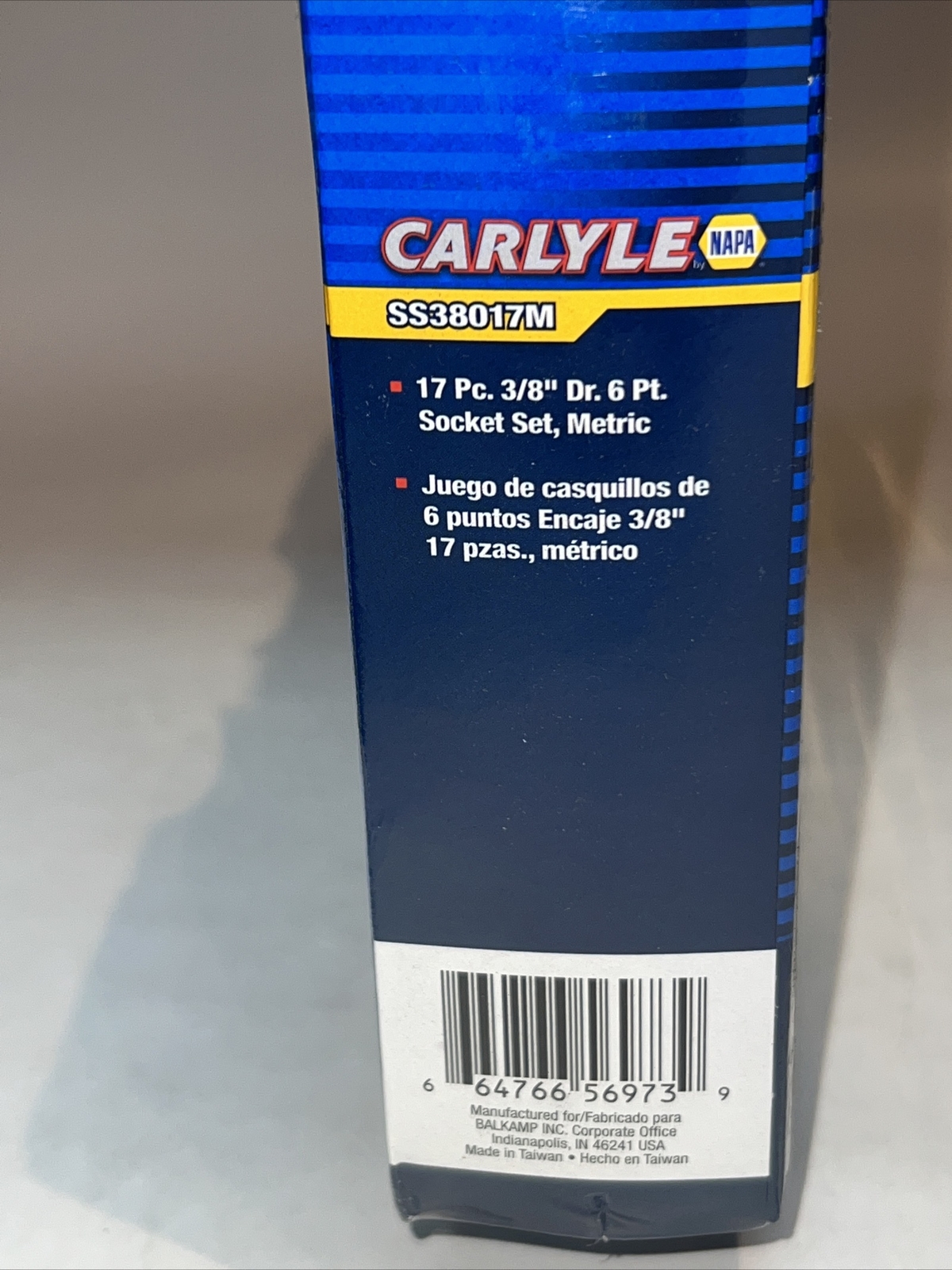 Carlyle Tools by NAPA SS38017M 17pc 3/8″ Dr 6 Pt Socket Set Metric + Accessories