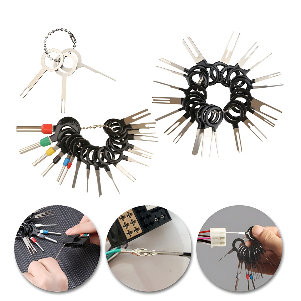 41PCS Wire Terminal Removal Tool Car Electrical Wiring Crimp Connector Pin Key