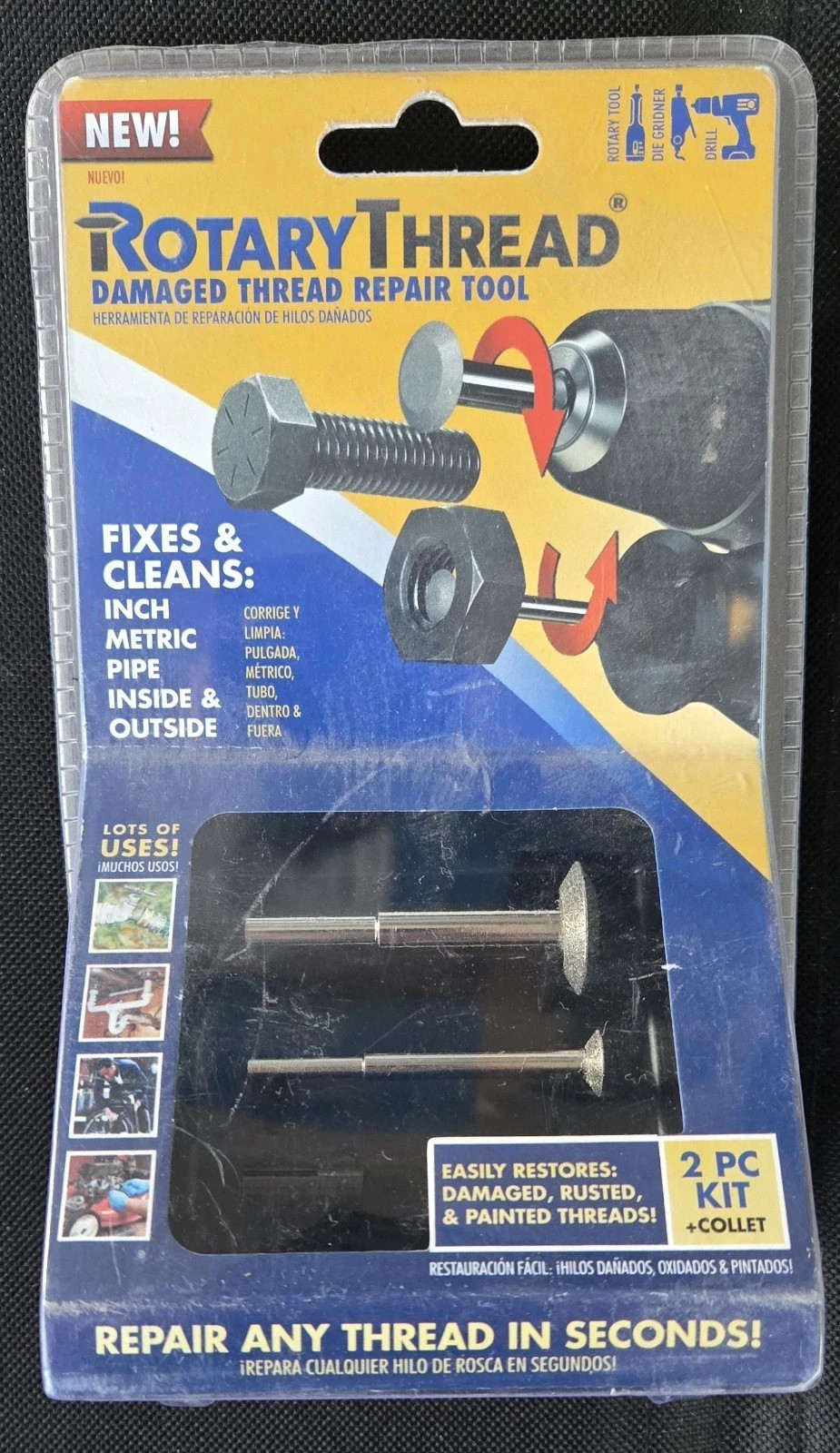 ROTARY THREAD Damaged Thread Repair Tool – Chase, Restore, Repair, and Clean