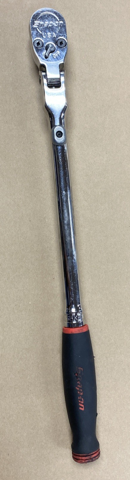 Snap-on SHX80B Locking Flex Head Ratchet 1/2″ Drive Red Soft Grip