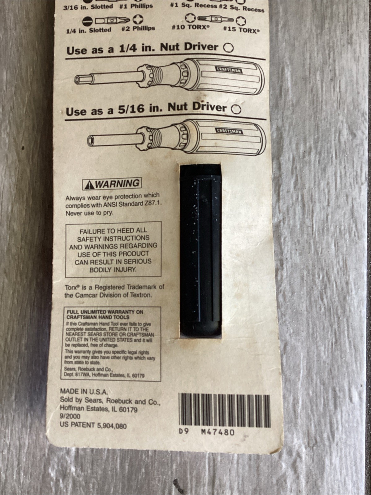 Craftsman USA 10-in-1 Screwdriver Cushion Grip Pratt Read 47480 NOS