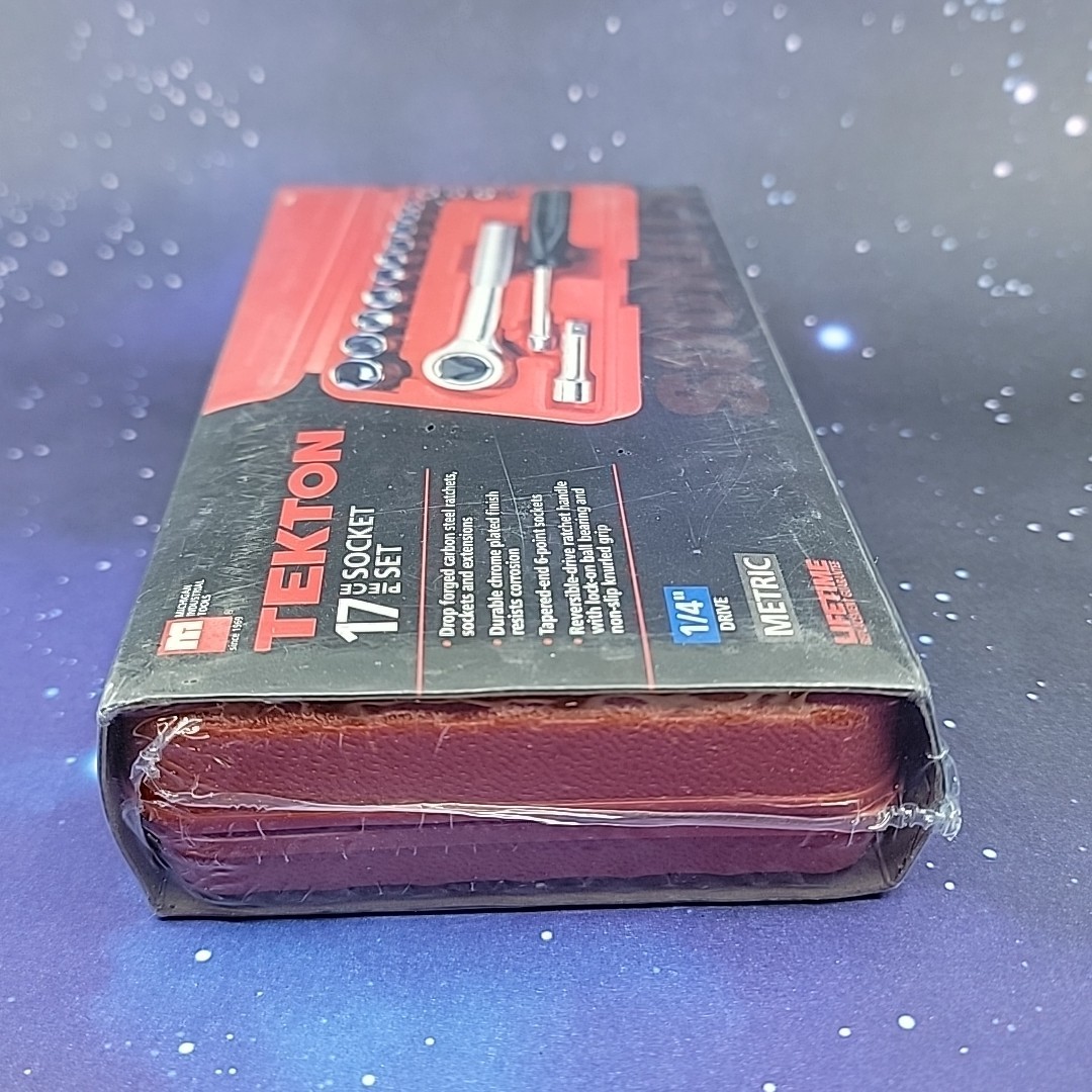 Tekton 17 Piece Socket Set 1/4″ Drive Metric 1020 Carbon Steel New Sealed